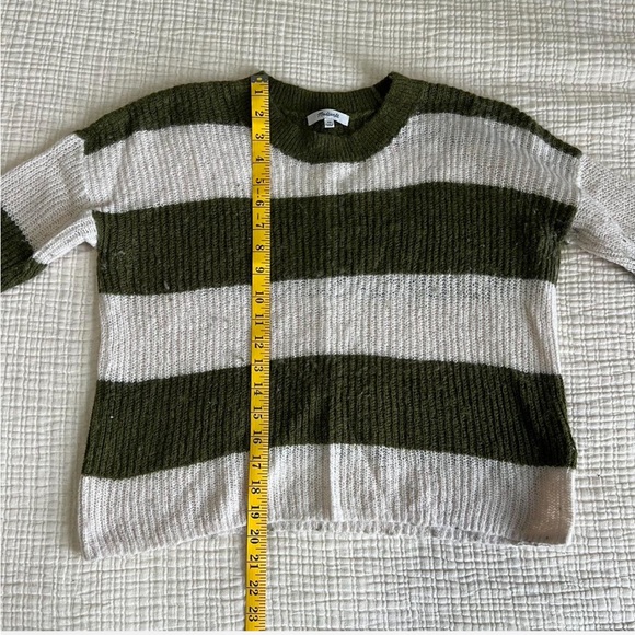 Madewell Green and White Striped Sweater - Picture 3 of 8